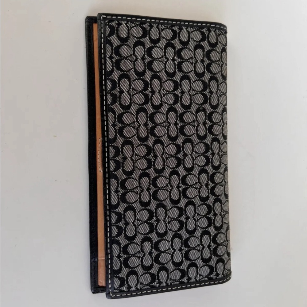 Authentic Coach Black/Gray Checkbook Cover - Picture 4 of 4
